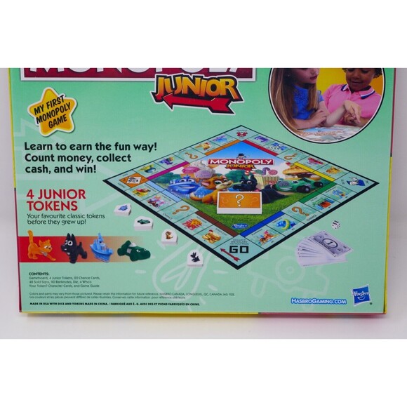 Hasbro Monopoly Junior Board Game Jr Boy Girl Kids Gift SEALED - Picture 4 of 4